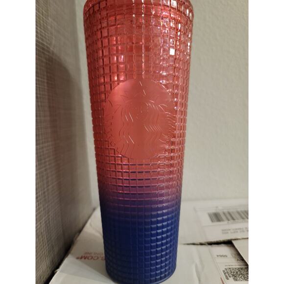 Starbucks 2022 Watermelon Ombré Grid Tumbler - Picture 5 of 7